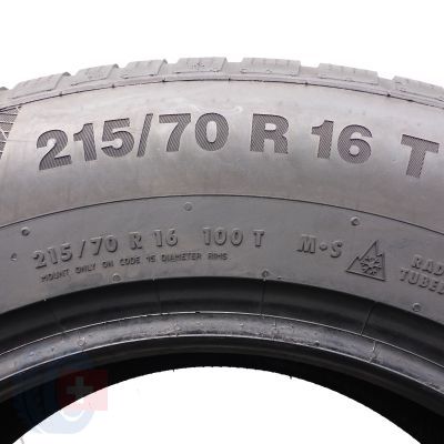 4. 2 x CONTINENTAL 215/70 R16 100T WinterContact TS850P Zima 2017 5,8-6,3mm