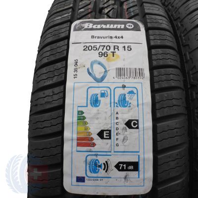 2. 4 x BARUM 205/70 R15 96T Bravuris 4x4 Lato 2020 Jak Nowe