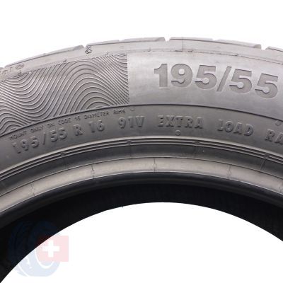 7. Opony 195/55 R16 4x CONTINENTAL 91V XL ContiPremiumContact 5 Letnie 2018 Nieużywane 