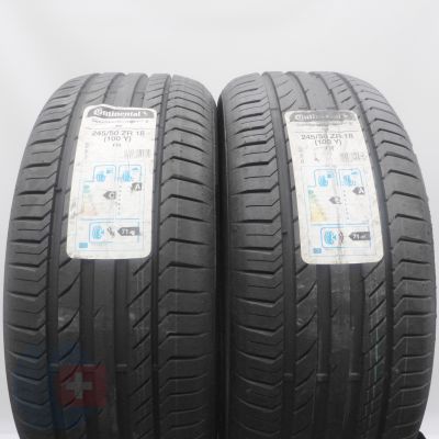 Opony 245/50 R18 2 x CONTINENTAL 100Y  ContiSportContact 5 N0 Letnie 2016  