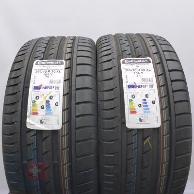 4. Opony 265/40 R20 4x CONTINENTAL 104Y XL ContiSportContact 3 AO Letnie 2022, 2023 Nieużywane