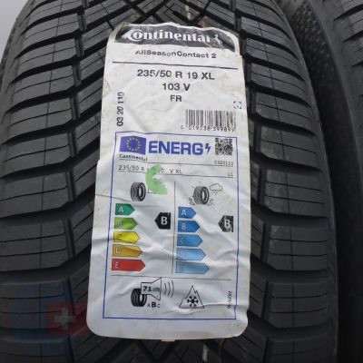 3. Opony 235/50 R19 4x CONTINENTAL 103V XL AllSeasonContact2 Wielosezonowe 2024 Nieużywane 