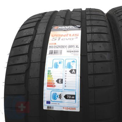 3. 2 x HANKOOK 265/25 ZR20 89Y XL Ventus S1 Evo 3 K127 Lato 2020 Jak Nowe Nieużywane 