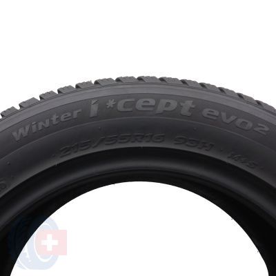 4. Opony 215/55 R16 2x HANKOOK 93H Winter I Cept evo2 W320 Zimowe 2020 6-6,2mm