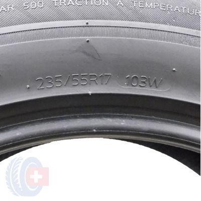 8. Opony 235/55 R17 2x HANKOOK 103W XL Kinergy 4S2 Wielosezonowe 2020, 2022 6,5mm