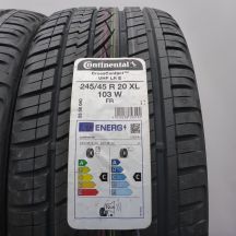 3. Opony 245/45 R20 2x CONTINENTAL 103W XL CrossContact UHP M+S Letnie 2021 Jak Nowe