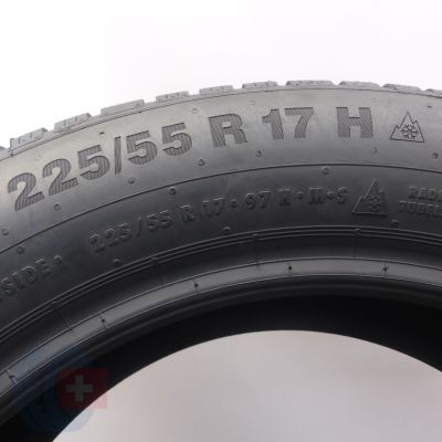 5. Opony 225/55 R17 2x CONTINENTAL 97H WinterContact TS 850 P A0 Zima 2021 Jak Nowe   