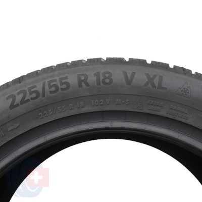 6. 4 x CONTINENTAL 225/55 R18 102V XL WinterContact TS 870P Zima 2022 Jak Nowe NIEUŻYWANE