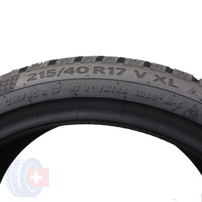 6. Opony 215/40 R17 2x CONTINENTAL 87V XL WinterContact TS 860 Zimowe 2021 Jak Nowe