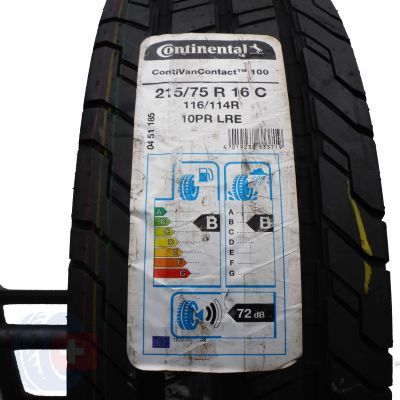 3. 1 x CONTINENTAL 215/75 R16C 116/114R ContiVanContact 100 Lato 2016 Nieużywana