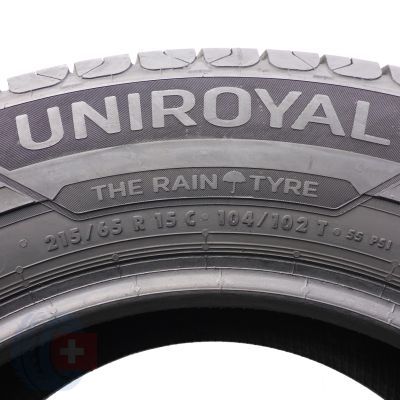 5. 2 x UNIROYAL 215/65 R15C 104/102T Rain Max 3 Lato 2021 8mm Jak Nowe