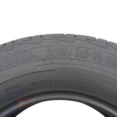 8. 2 x CONTINENTAL 215/75 R16C 116/114R ContiVanContact 100 Lato 2018 7,5-8,4mm