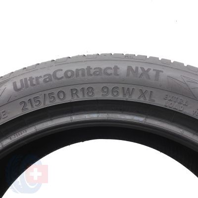 5. Opony 215/50 R18 4x CONTINENTAL 96W XL UltraContact NXT Letnie 2023 Jak Nowe 7-7,2mm