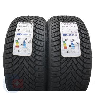 Opony 215/40 R17 2x CONTINENTAL 87V XL WinterContact TS 860 Zimowe 2021 Jak Nowe