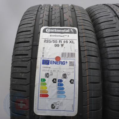 2. Opony 225/55 R16 2x CONTINENTAL 99Y XL EcoContact 6 Letnie 2023