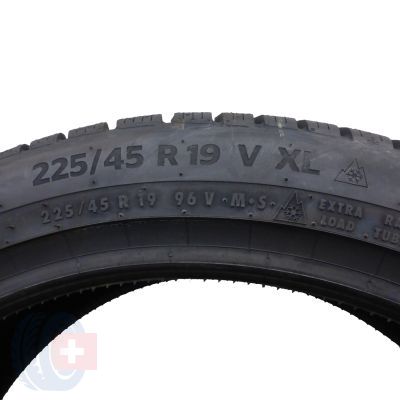 6. 4 x CONTINENTAL 225/45 R19 96V XL WinterContact TS870P Zima 2022 Jak Nowe