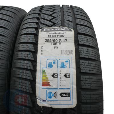 2. 4 x CONTINENTAL 255/60 R17 106H WinterContact TS850P SUV Zima 2018 Jak Nowe