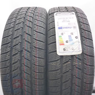 Opony 195/60 R16C 2x CONTINENTAL 99/97T VanContact Winter Zimowe 2023