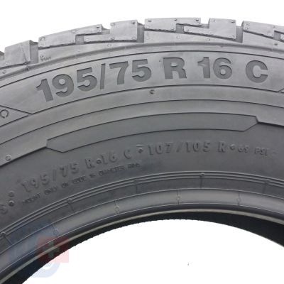 7. Opony 195/75 R16C 4x CONTINENTAL 107/105R ContiVanContact 100  Letnie 2022 Jak Nowe 
