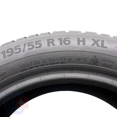 6. Opony 195/55 R16 2x CONTINENTAL 91H XL WinterContact TS 870 Zimowe 2023 Jak Nowe