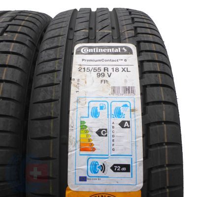 2. 4 x CONTINENTAL 215/55 R18 99V XL PremiumContact 6 Lato 2019 Jak Nowe