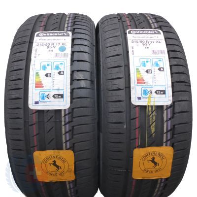 2 x CONTINENTAL 215/50 R17 95Y XL PremiumContact 6 Lato 2019 Jak Nowe