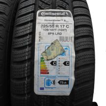 5. Opony 225/55 R17C 2x CONTINENTAL 109/107T VancoWinter 2 Zimowe 2019 Jak Nowe Nieużywane