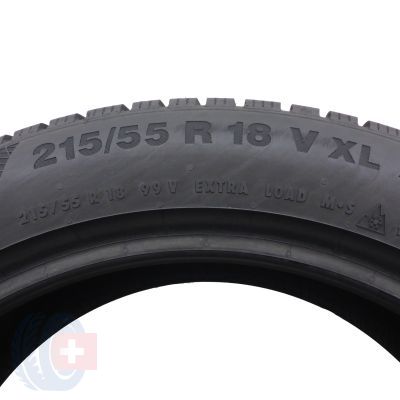 5. 2 x CONTINENTAL 215/55 R18 99V XL WinterContact TS850P Zima 6,8mm 2021 Jak Nowe