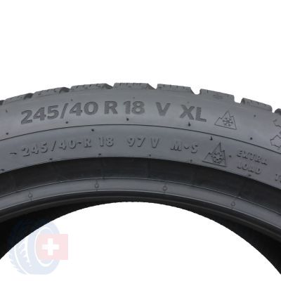 6. 4 x CONTINENTAL 245/40 R18 97V XL WinterContact TS870P Zima 2022 7-8,2mm