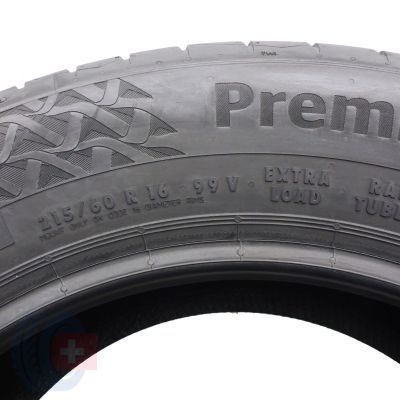 6. Opony 215/60 R16 4x CONTINENTAL 99V XL PremiumContact 7 Letnie 2023 Jak Nowe Nieużywane