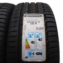 2. 2 x CONTINENTAL 235/60 R16 100V PremiumContact 6 Lato 2019 Jak Nowe