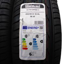 2. 2 x GISLAVED 205/60 R16 96W XL Ultra Speed 2 Lato 2024 Jak Nowe