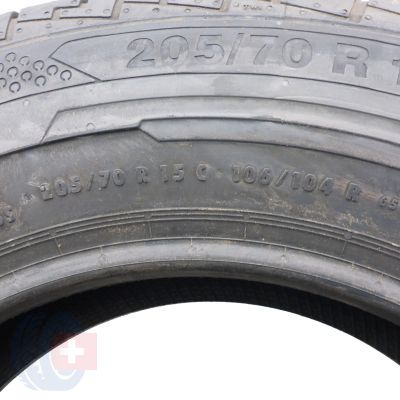 6. 4 x CONTINENTAL 205/70 R15C 106/104R ContiVanContact 100 Lato 2016 Jak Nowe