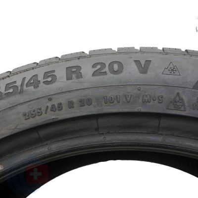6. Opony 255/45 R20 4x CONTINENTAL 101V WinterContact TS 850 P A0 Zimowe 2023 7,8-8,2mm 