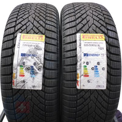 4. 4 x PIRELLI 225/55 R18 102V XL Cinturato Winter 2 Zima 2021 Jak Nowe NIEUŻYWANE 