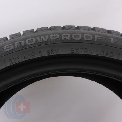 4. Opona 235/40 R19 1x NOKIAN 96V XL Snowproof 1 Zimowa 2023 8,1mm Jak Nowa 