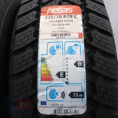 2. Opony 225/70 R15C 4x PETLAS 112/110R FullGrip PT935 Zimowe 2020 Jak Nowe
