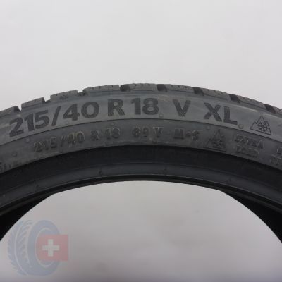 6. Opony 215/40 R18 4x CONTINETAL 89V XL WinterContact TS 870 P Zimowe 2022 Nieużywane 