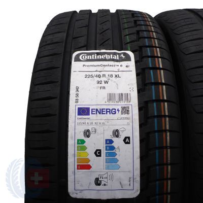 2. 4 x CONTINENTAL 225/40 R18 92W XL PremiumContact 6 Lato 2024 Jak Nowe Nieużywane