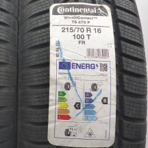 3. Opony 215/70 R16 2x CONTINENTAL 100T WinterContact TS870P Zimowe Nieużywane 2022