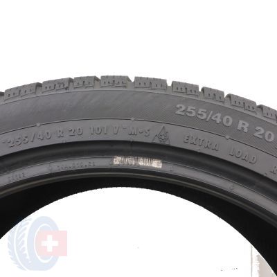 4. 2 x CONTINENTAL 255/40 R20 101V XL ContiWinterContact TS830P N0 Zima 2022, 2023 6,7-7mm