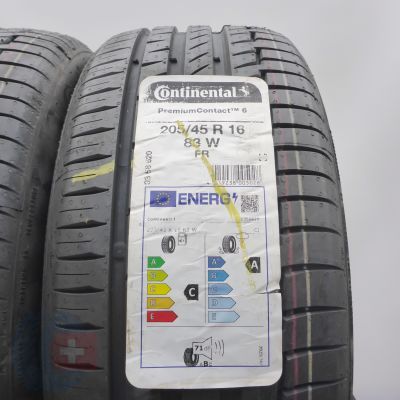 3. Opony 205/45 R16 2x CONTINENTAL 83W PremiumContact 6 Letnie 2022  3. Opony 205/45 R16 2x CONTINENTAL 83W PremiumContact 6 Letnie 2022