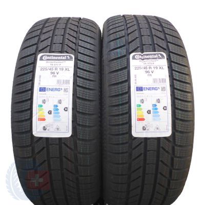 2 x CONTINENTAL 225/45 R19 96V XL WinterContact TS870P Zima 2022 Jak Nowe