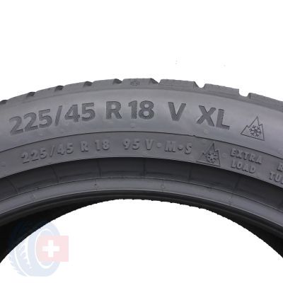 5. 4 x CONTINENTAL 225/45 R18 95V XL WinterContact TS870P Zima 2021, 2022 6,5-7,2mm