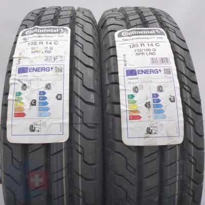 Opony 185/80 R14C 2x CONTINENTAL 102/100Q ContiVanContact 100 Letnie 2022 Opony 185/80 R14C 2x CONTINENTAL 102/100Q ContiVanContact 100 Letnie 2022