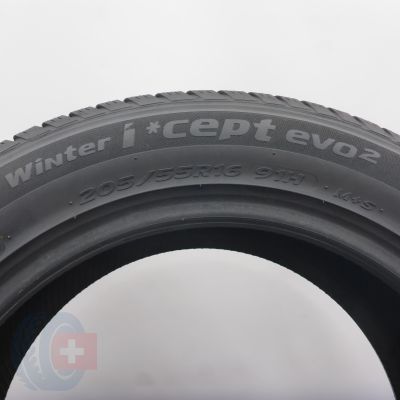 6. Opony 205/55 R16 2x HANKOOK 91H Winter I Cept evo2 W320 Zimowe 2016, 2017 6,5-7mm