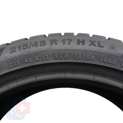 4. Opona 215/45 R17 1x CONTINENTAL 91H XL WinterContact TS 850 P Zimowa 2019 Jak Nowa 