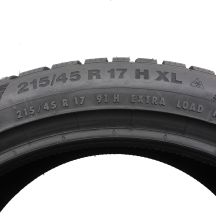 4. Opona 215/45 R17 1x CONTINENTAL 91H XL WinterContact TS 850 P Zimowa 2019 Jak Nowa 