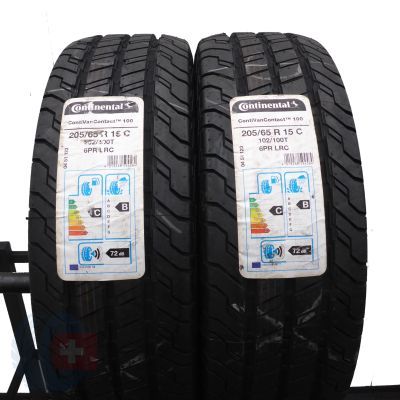 4. Opony 205/65 R15C 4x CONTINENTAL 102/100R ContiVanContact 100 Letnie 2015 Nieużywane