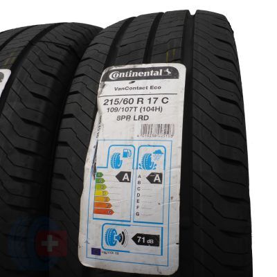 2. 4 x CONTINENTAL 215/60 R17C 109/107T VanContact Eco Lato 2021 Jak Nowe